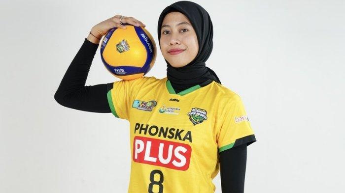 MEGAWATI GABUNG PETROKIMIA - Potret Megawati Hangestri Pertiwi resmi memperkuat Gresik Petrokimia Pupuk Indonesia (GPPI) di Final Four Proliga 2025.