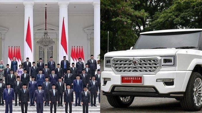 Jajaran Kabinet Merah Putih (kiri) bakal pakai Maung Pindad untuk mobil dinas. Permintaan Presiden Prabowo Subianto.