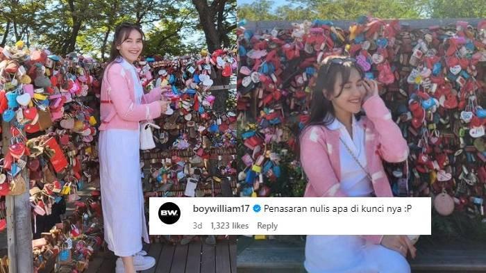 Momen Ayu Ting Ting berfoto di gembok cinta Namsan Tower Korea. Ibunda Bilqis berdoa cepat dapat jodoh. Unggahan Ayu pun dikomentari oleh Boy William.