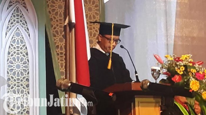 Orasi kebangsaan Menpora Imam Nahrawi sebelum menerima gelar doktor honoris causa di UIN Sunan Ampel Surabaya, Kamis (14/9/2017)
