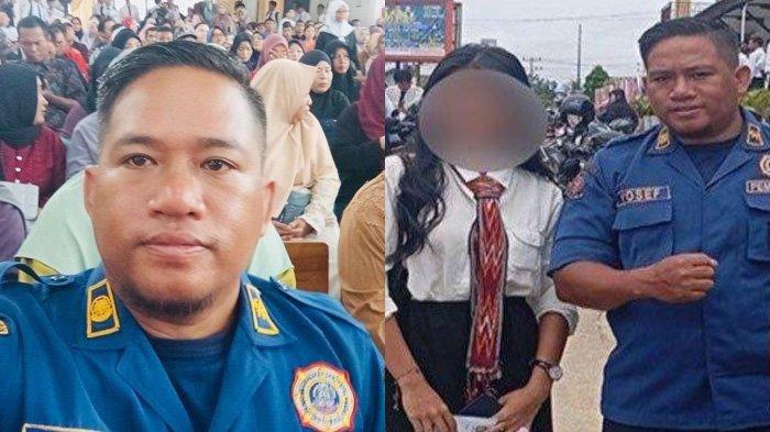 AMBIL RAPOR SISWA - Yosef, seorang petugas pemadam kebakaran di Sintang, mendapat tugas mewakili orang tua seorang siswi SMK mengambilkan rapor. Yosef mengaku pertama kalinya ditugaskan secara resmi untuk mewakili warga sebagai wali murid.