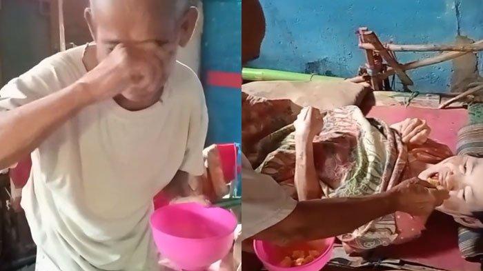 Pencari rongsokan Abah Uus nangis dapat uang Rp30 ribu, akhirnya bisa makan ayam