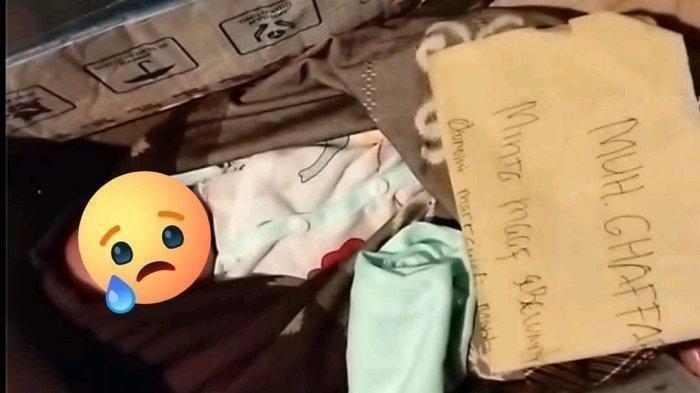 PENEMUAN BAYI - Seoran bayi laki-laki ditemukan di depan rumah warga di Majene, Sulawesi Barat, Kamis (15/5/2025). Ditaruh di kardus, sang ibu kandung meninggalkan surat.