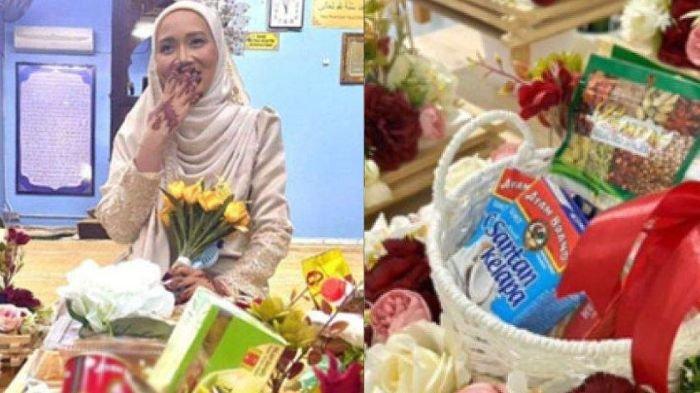 Pernikahan pengantin wanita diberi seserahan bumbu dapur. Ada bawang meraha hingga santan kemasan. Ini alasannya.