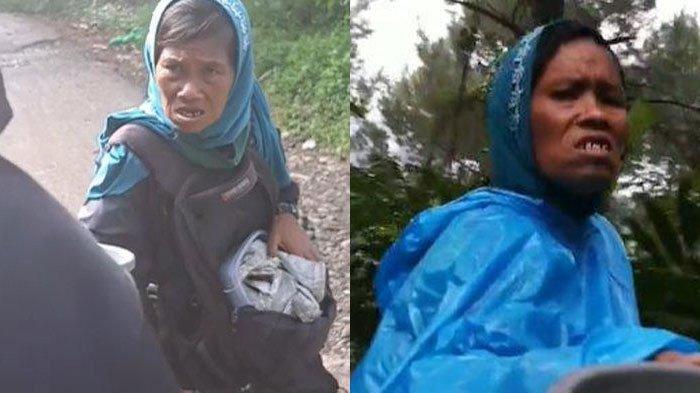 Seorang pengemis wanita dengan ucapan a kasian tengah viral di media sosial.