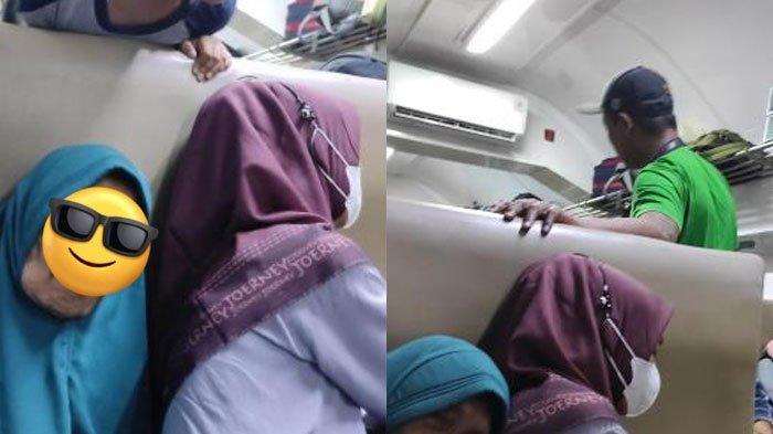 PENUMPANG KA DIMAKI - Viral di X @merapi_uncover, penumpang KA Sri Tanjung dimaki dan diajak berduel setelah kursinya ditempati orang lain, Kamis (10/4/2025).