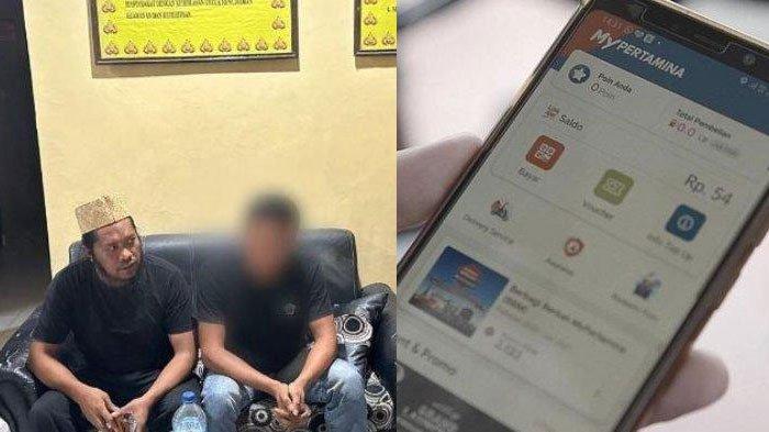 Erwin, petani di Wajo (yang diblur) ngamuk ditolak isi BBM karena tak punya barcode MyPertamina. Ia mengancam petugas SPBU.