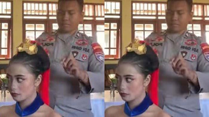 JAGO MERIAS - Tangkapan layar video viral polisi jago merias seperti make up artist profesial. Polisi tersebut bernama Bripda Adi Qori, Kamis (8/5/2025).