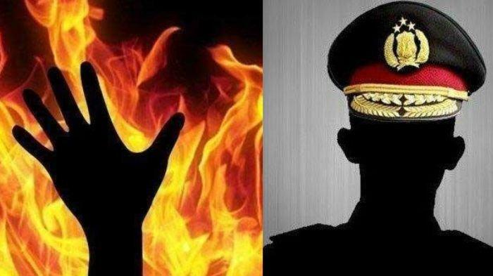 Polisi di Mojokerto yang dibakar istri seorang Polwan dinyatakan meninggal dunia, alami luka bakar 96 persen.