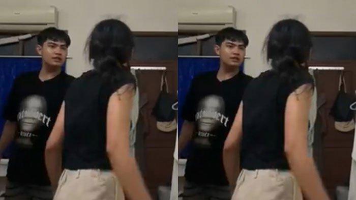 Rekaman video pria pukuli wanita hingga dilidahi yang viral di media sosial.