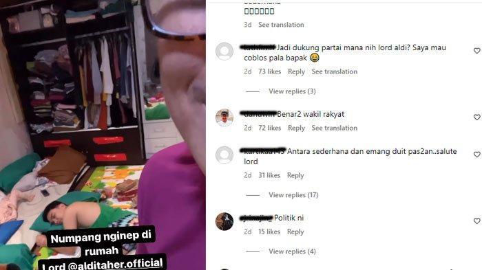 Isi rumah Aldi Taher jadi sorotan, mantan suami Dewi Perssik banjir dukungan maju sebagai 'wakil rakyat' (Instagram/onelove.reggae)
