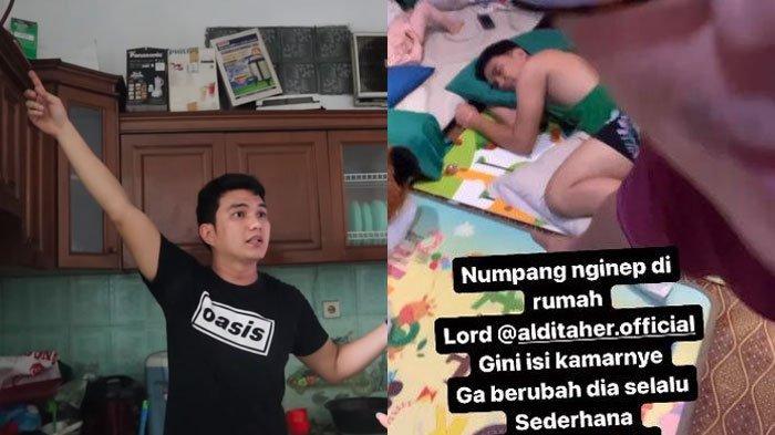 Rumah Aldi Taher yang sederhana, di dapur ada kecoak