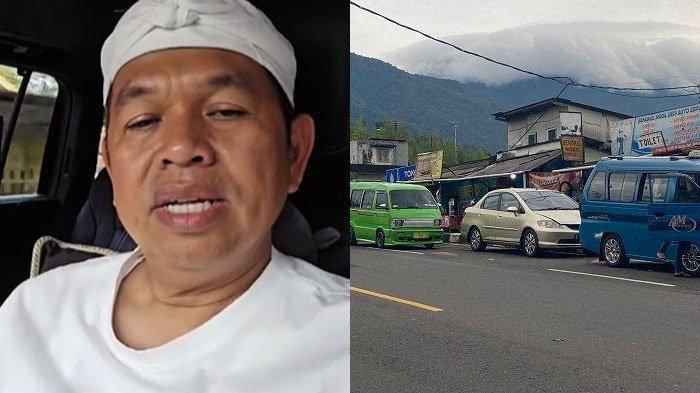 ANGKOT NGEYEL BEROPERASI - Angkot sedang menunggu penumpang di depan Rest Area Gunung Mas Puncak, Kecamatan Cisarua, Kabupaten Bogor, Kamis (16/1/2025). Sejumlah angkot nekat beroperasi saat libur Lebaran 2025, mengabaikan larangan Gubernur Jawa Barat, Dedi Mulyadi.