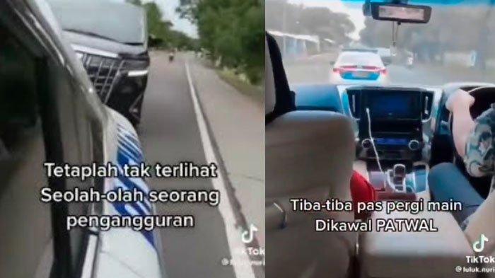 Potret seleb Tiktok sekaligus anggota Bhayangkari Polres Probolinggo, Luluk Sofiatul Jannah saat tumpangi Toyota Alphard sembari dikawal Patwal. Videonya kembali viral pada 2023 usai video membentak anak magang viral. 