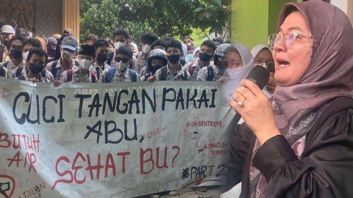 SISWA PROTES PUNGLI - Ratusan pelajar kelas X dan XI SMAN 9 Tambun Selatan, Kabupaten Bekasi, menggelar aksi damai di halaman sekolah terkait dugaan pungutan liar yang dilakukan pihak sekolah pada Selasa (3/6/2025). Sang Kepsek, Kurniawati, kini dinonaktifkan Gubernur Jawa Barat, Dedi Mulyadi.