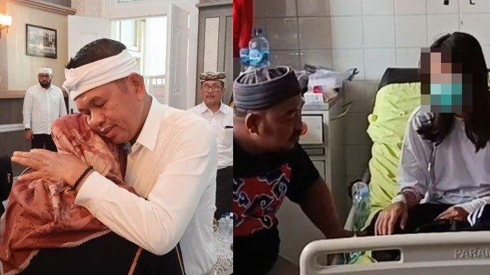 GUBERNUR BERTINDAK - Gubernur Jawa Barat, Dedi Mulyadi (kiri) menanggung biaya Pendidikan siswa di Cirebon yang minum pembersih lantai karena depresi gagal lanjutkan sekolah akibat tak ada biaya, Selasa (10/6/2025).