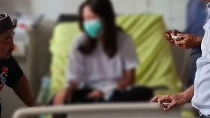 MINUM CAIRAN PEMBERSIH - Kondisi MMH di rumah sakit di Kota Cirebon pada Senin (9/6/2025) siang. MMH adalah siswi berprestasi yang coba akhiri hidup dengan minum cairan pembersih lantai, karena takut tak bisa lanjut sekolah.