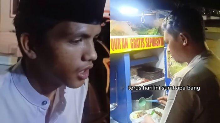 Tangkapan layar unggahan akun Instagram @muslimvox, Sabtu (8/3/2025). Seorang penjual mi ayam menggratiskan dagangannya untuk penghafal Quran.