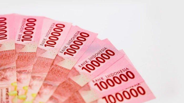 BANSOS JUNI 2025 - Ilustrasi uang ratusan ribu rupiah. Sejumlah bansos akan cair pada Juni 2025.