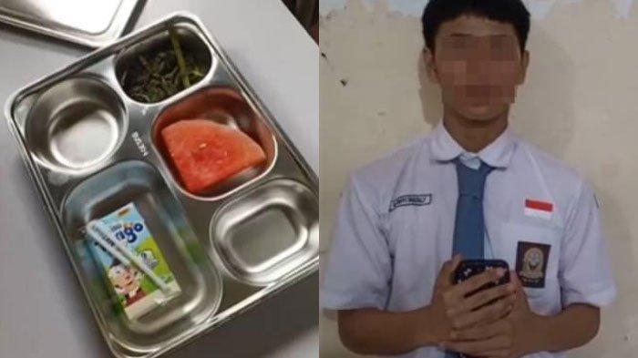 Viralkan menu makan siang gratis cuma dapat kangkung dan semangka, siswa SMK kini minta maaf