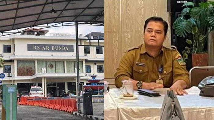 ANAK WALI KOTA DITOLAK - Pelaksana Tugas (Plt) Kepala Dinas Kesehatan Pemerintah kota Prabumulih, Djoko Sulistyo (kanan) saat diwawancarai beberapa waktu lalu. Djoko menegaskan tim medis rumah sakit AR Bunda (kiri) jelas-jelas menolak memberikan pelayanan kesehatan ke anak Walikota Prabumulih.