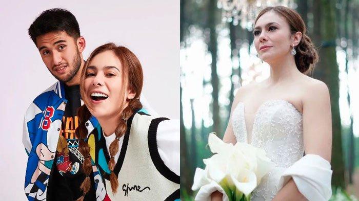 Potret Wulan Gurtino kekasih Sabda Ahessa mengenakan gaun pengantin.