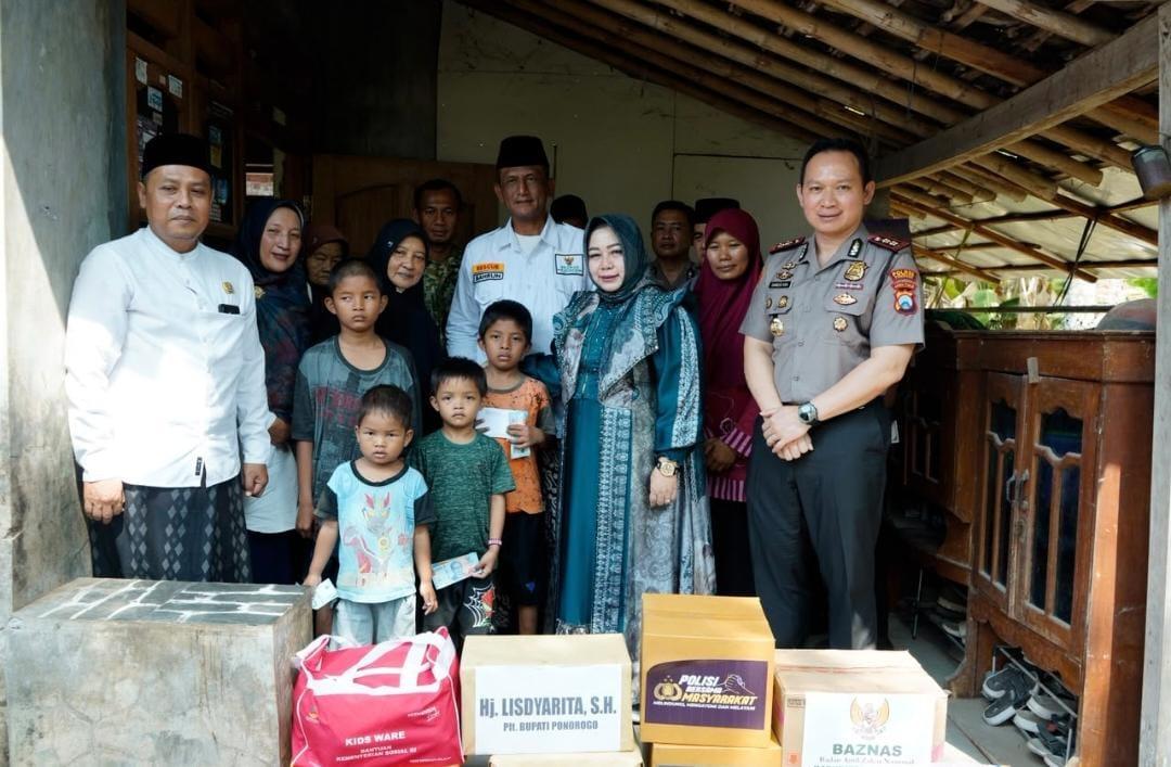 Empati Kapolres Ponorogo untuk 4 Anak Yatim