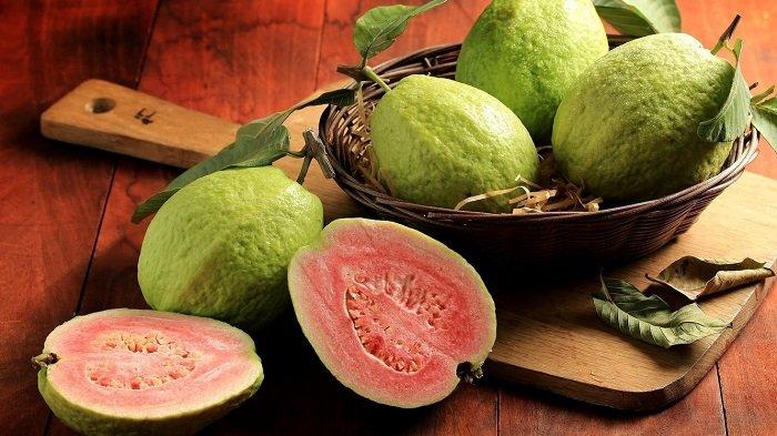 Jambu biji merah.