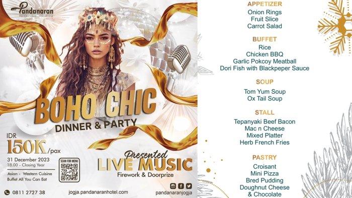 All You Can Eat Dinner & Party Malam Tahun Baru 2024 di Hotel Pandanaran Prawirotaman