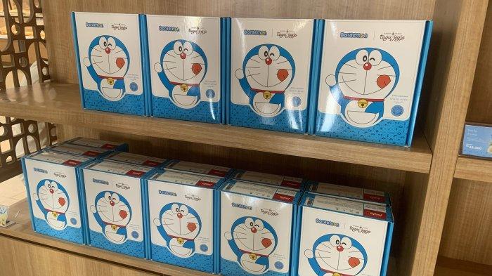 
Penampakan kemasan Bakpia Kukus Tugu Jogja dengan gambar Doraemon yang viral di media sosial 