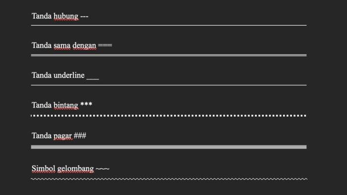 Cara membuat garis di Word dengan autoformat