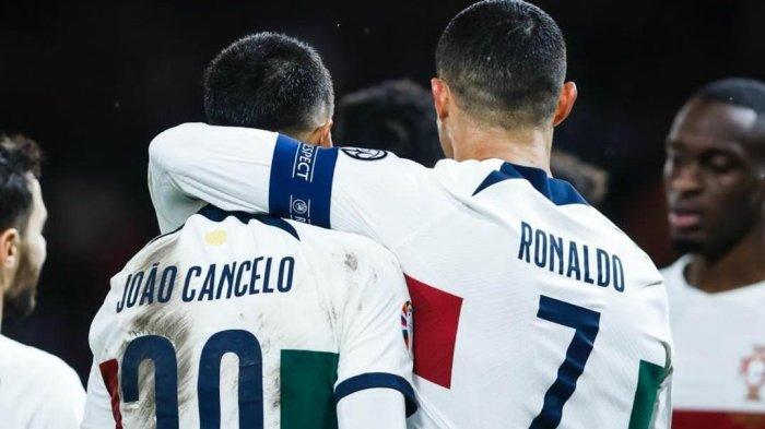 Cristiano Ronaldo dan Joao Cancelo sama-sama sumbang 1 gol untuk kemenangan Portugal