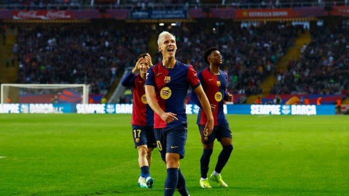 Dani Olmo sukses tampil pemain bersama tim utama Barcelona dengan mencetak dua gol membawa tim Catalan meraih kemenangan 3-1 atas Espanyol dalam derby Spanyol, Minggu (3/11/2024)