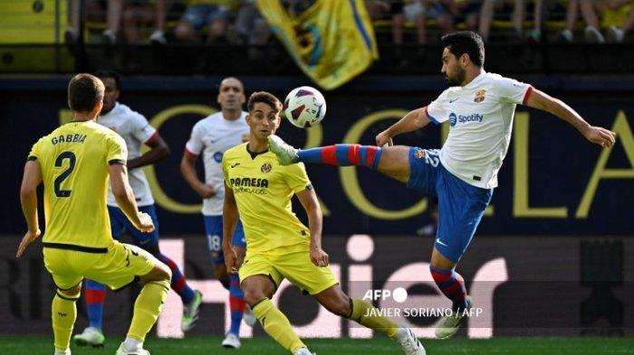 Ilkay Gundogan di Liga Spanyol antara Villarreal vs Barcelona di stadion La Ceramica di Vila-real pada 27 Agustus 2023.