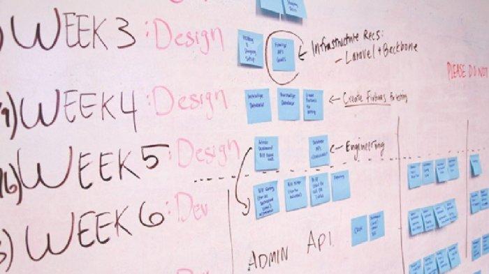 Ilustrasi membangun konten yang kreatif dan menarik.