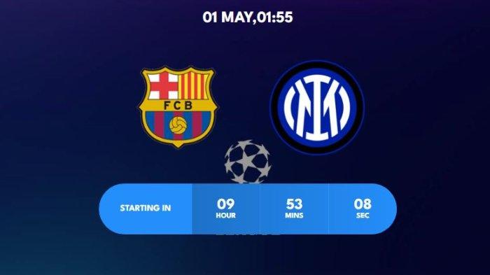 BARCA VS INTER: siaran semifinal Liga Champions Barca vs Inter, Kamis (1/5/2025)