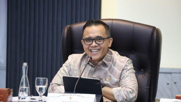 Menteri Pendayagunaan Aparatur Sipil Negara Reformasi Birokrasi (Menpan-RB) Abdullah Azwar Anas di Kantor Kementerian Agama (Kemenag), Jumat (4/8/2023).