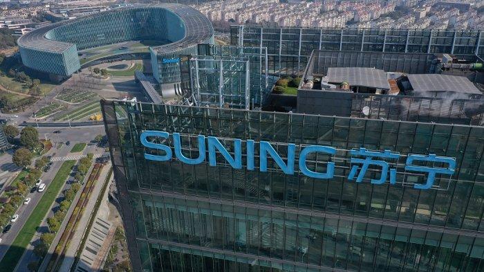 Kantor Suning di Nanjing, di provinsi Jiangsu China timur pada 2 Maret 2021.