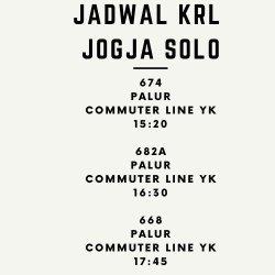 Jadwal KRL Jogja Solo