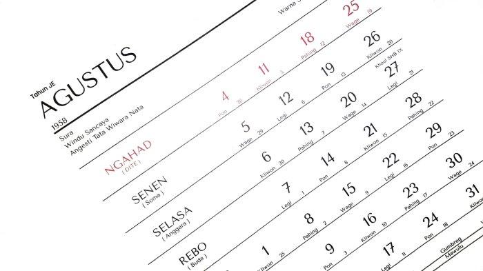 KALENDER JAWA BULAN AGUSTUS 2024 