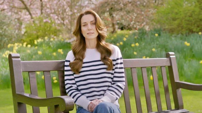Kate Middleton, Putri Wales Kerajaan Inggris, istri Pangeran William, umumkan tengah mengidap kanker, Sabtu (23/3/2024)
