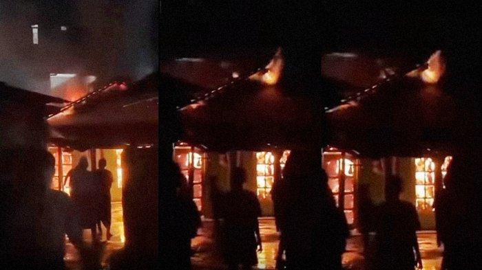 Kebakaran Pondok Pesantren Al Falahiyyah Mlangi, Gamping, Sleman, pada Minggu 18 Mei 2025 pukul 18:51 WIB. Tangkapan layar video Instagram @merapi_uncover.