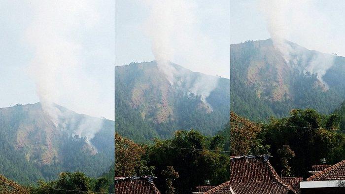 Kebakaran di Gunung Andong hari ini Kamis (10/8/2023) FOTO: Dokumentasi kebakaran Gunung Andong oleh Fahri relawan Tagana