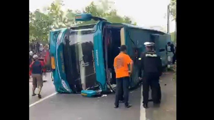 Kecelakaan lalu lintas terjadi di Jalan Imogiri-Dlingo Bantul, Kamis (8/2/2024).