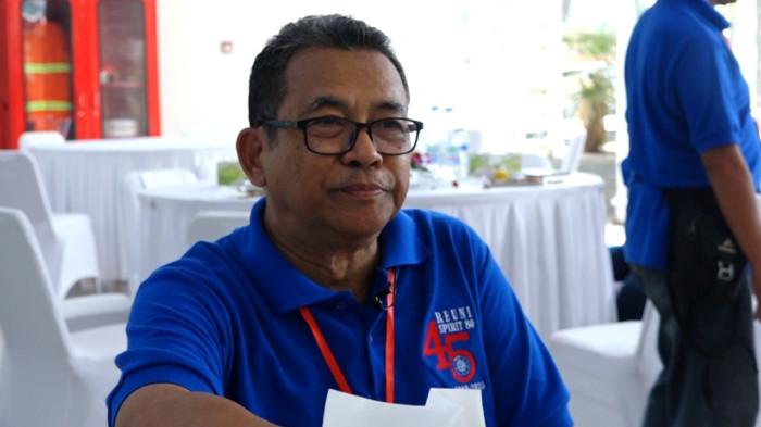 REUNI : Totok Suripto, salah satu teman Jokowi yang menghadiri reuni Fakultas Kehutanan Universitas Gadjah Mada (UGM) Yogyakarta, Sabtu (26/7/2025) 
