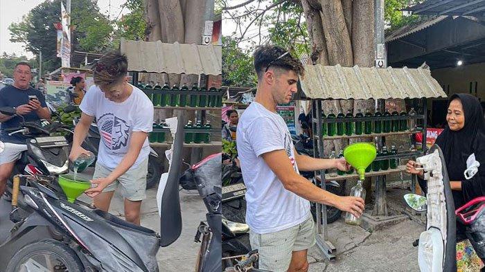 Marcos Ramirez membeli bensin eceran