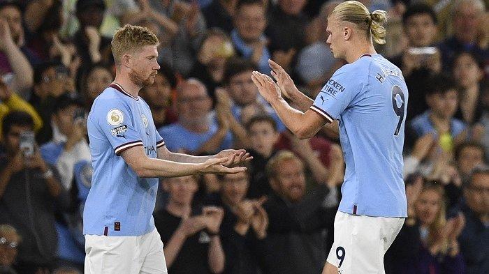 Kevin de Bruyne dan Erling Haaland, Manchester City - Liverpool menjamu Man City di matchday 11 Liga Inggris