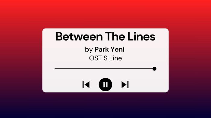 Lirik Lagu Between The Lines Park Yeni OST S Line