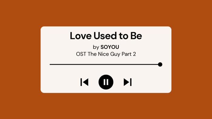 Lirik Lagu Love Used to Be SOYOU OST The Nice Guy Part 2