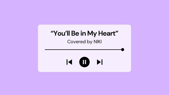 You Ll Be In My Heart Lyrics Deutsch Lirik Lagu dan Terjemahan You’ll Be in My Heart OST Tarzan Versi NIKI